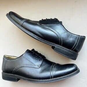 Sandro Moscoloni Black Leather Cap Toe Oxford Lace‎ up Shoes Men’s Size US 13 M